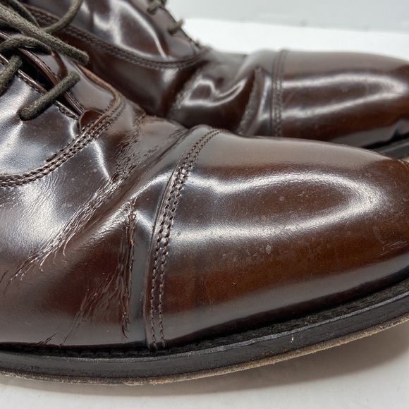 Antonio Maurizi Mens Brown Leather Cap Toe Oxford Dress Shoes Size 41 main image 16